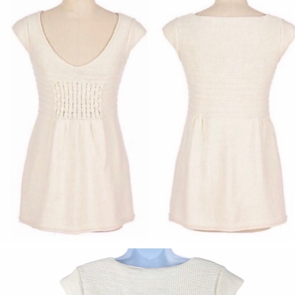GUINEVERE ANTHRO weatherbury tunic sweater cream L